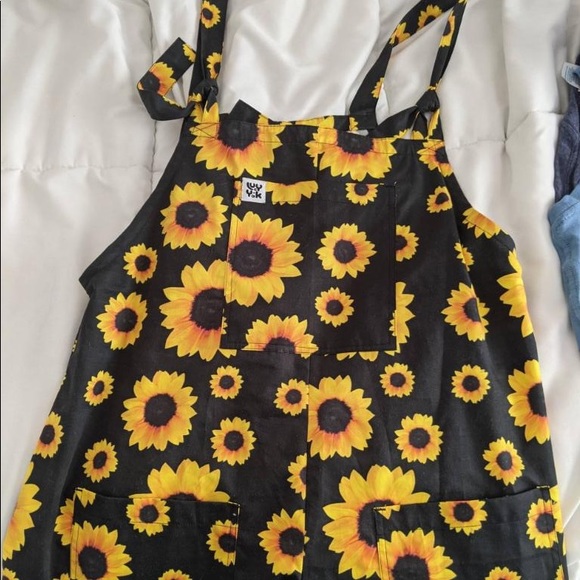 Lucy Yak Nwot Sunflower Dungarees 